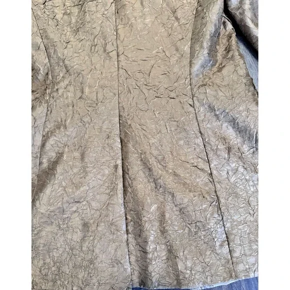 Donna Karan New York Women's Textured Metallic One-Button Blazer Bronze Brown 0 - Picture 11 of 13